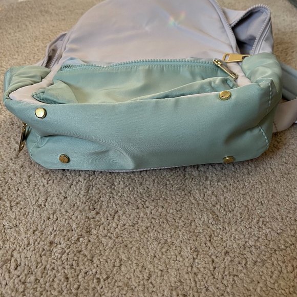 Isaac Mizrahi NWOT Mint Green & Baby Blue Backpack - Picture 5 of 11